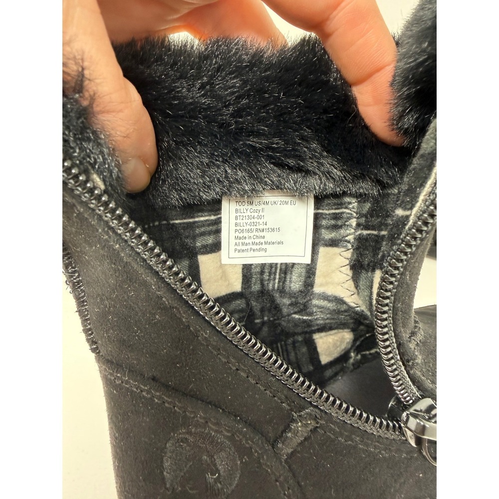 Billy Footwear Kids Toddler Cozy II Black Fur Trim Winter Boots Size 5M US - Picture 5 of 6